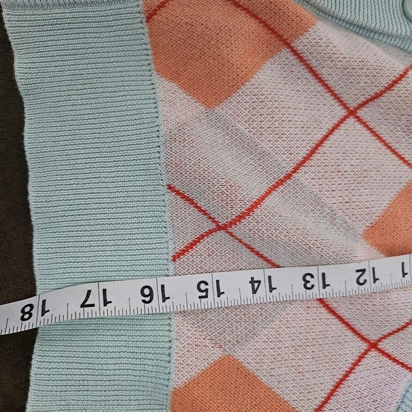 Nikka k V-neck Knitted Sweater vest Square Single-Breasted Loose sz XL - Picture 6 of 7